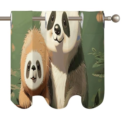 Rideaux occultants thermiques contre la chaleur, lot de 2 à motif mignon pour cuisine - 6
