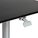 Seville Classics airLIFT Height Adjustable Pneumatic Laptop Sit Stand Desk Mobile Rolling Cart, Computer Workstation for Home Office, Classroom, Espresso, 28