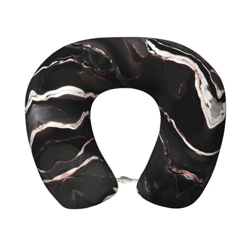 Almohada de poliéster negra para soporte de cuello miniatura 1