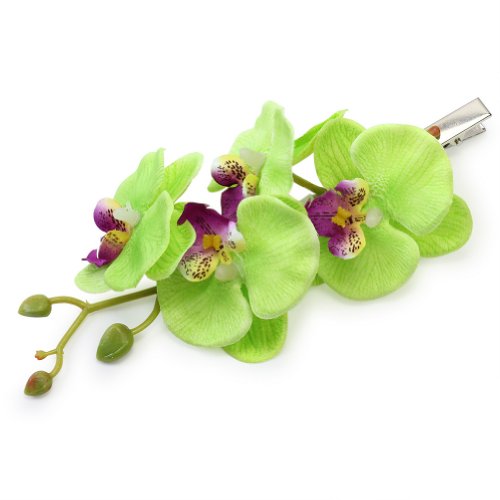 Pretty Flower Hair Clip Girl Hairclip for Bridal Party Hawaii Beach Wearing - Light Green
