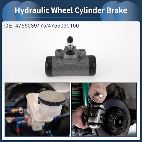 INFINAUTO Rear Brake Wheel Cylinder No.4755039175 Drum Brake Cylinder for Toyota Pickup 1979-1995 Aluminum Alloy Black,Silver Tone 1 Pcs by INFINAUTO - Image 3