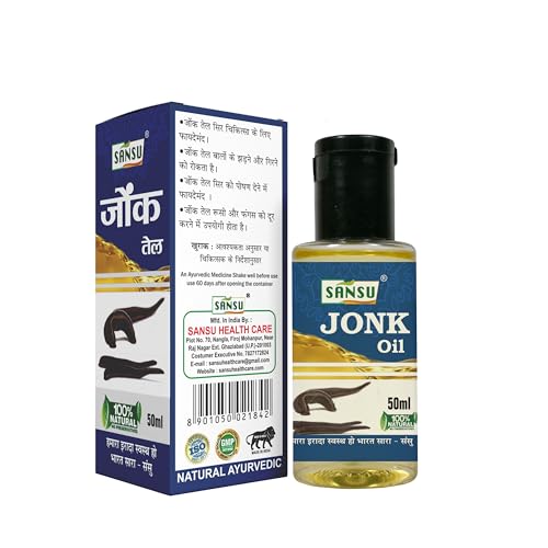 SANSU Jonk Oil For Hair Growth, 100% Natural & Organic, Ayurvedic Hair Growth Oil - 50ml (Pack of 2)
