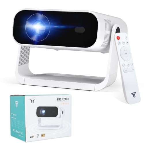 ZDK Smart Projector with WiFi & Bluetooth: Android 14 OS 210 ANSI, Built-in Streaming Apps & AirPlay/Miracast, Indoor Home Theater