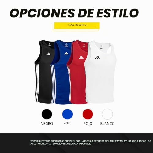 Adidas Chaleco de Boxeo Base Punch con Tejido Transpirable Blanco Talla L 4