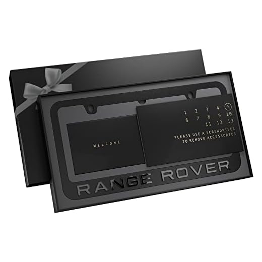 Black License Plate Frame for Range Rover