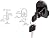 CRL Black Plated Cabinet Lock for Hinged Glass Doors - Keyed Alike