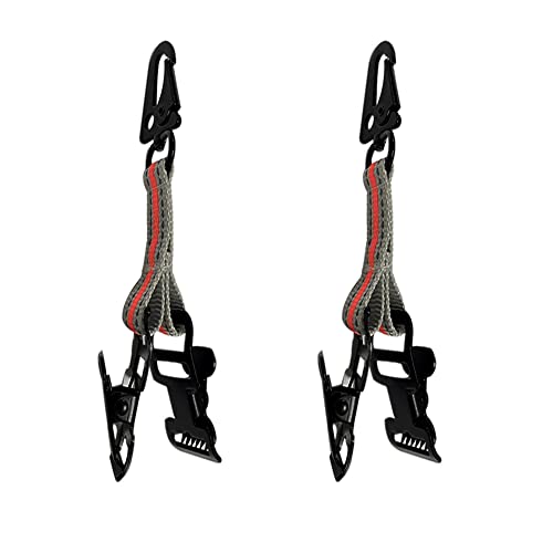 Xuoxeji 2 Pcs Firefighter Glove Strap,Metal Glove Holder Clips for Work,Glove Strap, Easy to Carry Work Items(Double clip)