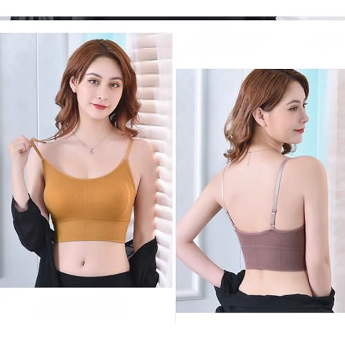 Image of Kaththai Women Cotton Padded Wire-Free Sports Bra with Adjustable Straps Soft Padded Push-Up Bra for Yoga, Fitness (Free Size Bra Fit Up to 28,30,32,34)
