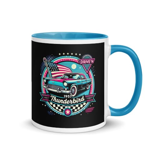 Mug cerámico clásico 1957 Thunderbird 11oz azul miniatura 2
