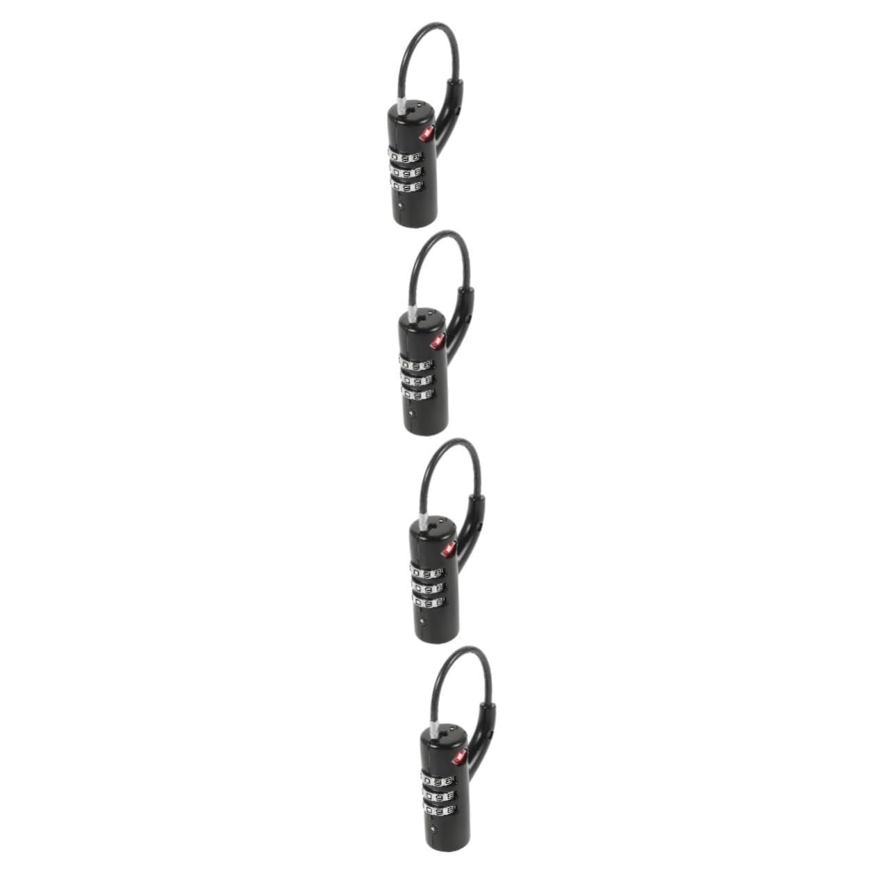 SOLUSTRE 4piezas Candado De Combinación De Seguridad Para Equipaje Cerradura Tsa Para Maletas y Mochilas Diseño y Para y Almacenamiento De Pertenencias