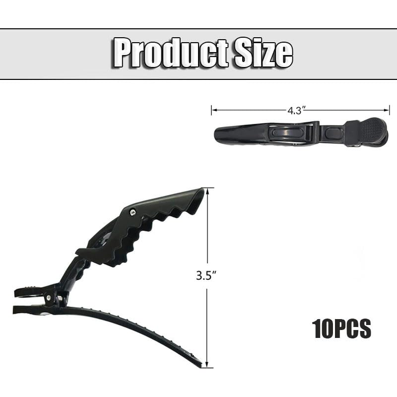 6PCS Crocodile Hair Clips Barrette, Sectioning Clamp for Thick Hair Professional Styling Hair Clips - Image 2