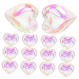 OUNONA 16stücke Herzförmiger Glas-sonnenfänger Hängende Fensterschmuck Für Garten Und Baum Bezaubernde Farbenfrohe Lichteffekte Dekoration Für Hochzeiten Und Partys