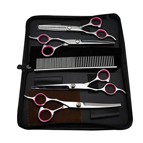 BESPORTBLE Pet Hair Grooming Scissors Set 7 Professional Scissors Comb Kit for Dog Cat Pet Grooming Tools