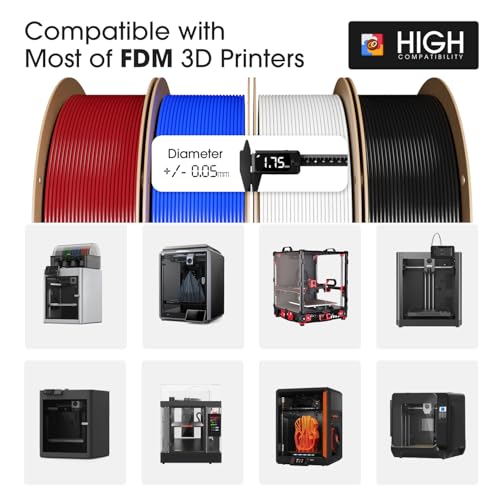 Image of eSUN 10KG Bulk PLA Basic Filament 1.75mm, Black, 10 Spool Pack (1KG /Spool) High Speed PLA Bundle, 3D Printing Filament for Fast Printing