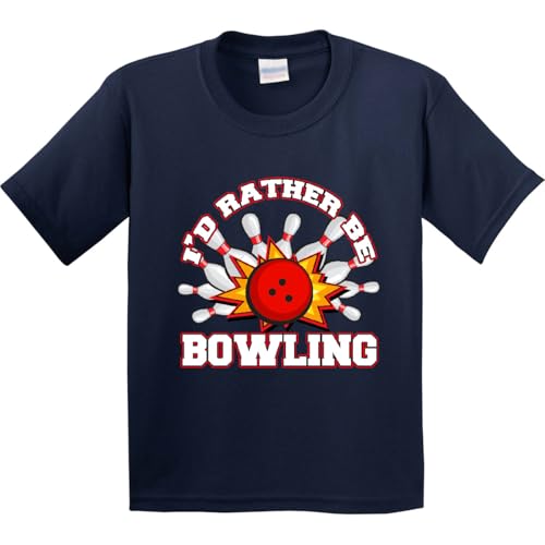 inktastic I'd Rather Be Bowling Youth T-Shirt