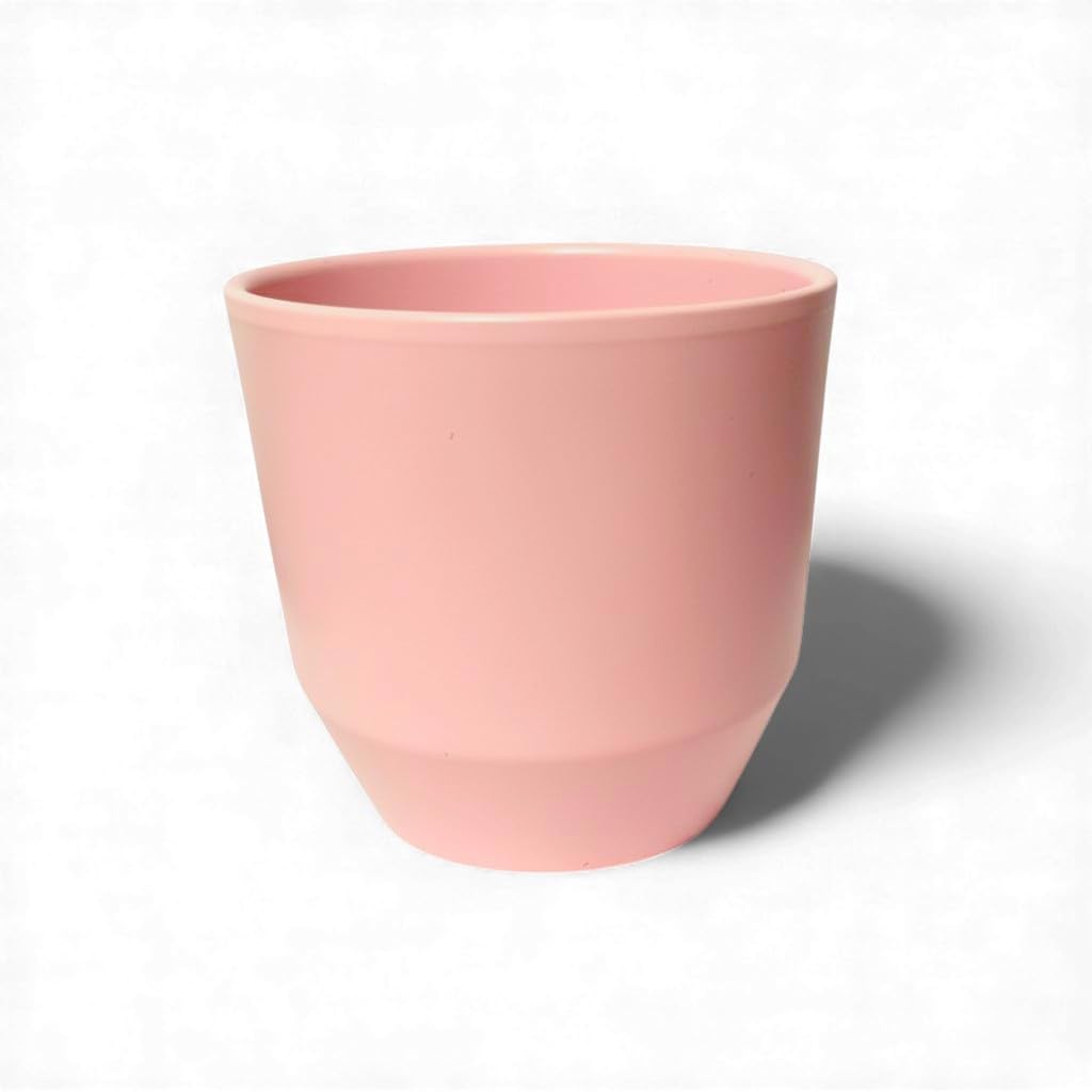 2you Ceramic Plant Pot Planter Indoor Medium Fits 12cm Pots Baby Pink No Holes • Decorative Flower Pot • Modern Home Décor Garden Planter • Pastel Pink Ceramic Nursery Pot