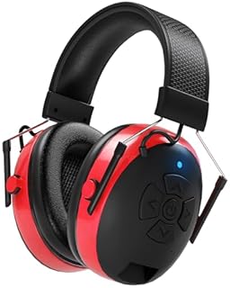 Bluetooth Ear Defenders - Wireless Headphones with Mic & Ear Defender Muffs for Adults - Safety Headset with Hearing Protection & Noise Cancelling - Shooting & Construction - 48H Battery, USB Charging