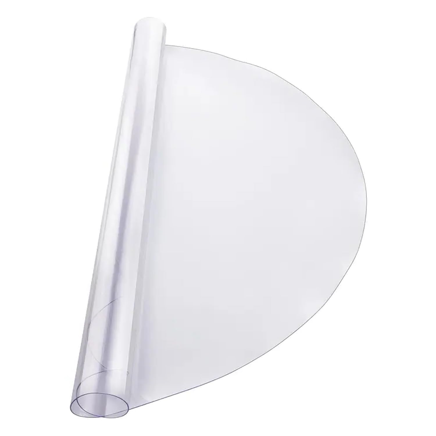 Plastica Rotondo Tovaglia Trasparente per Tavolo da Pranzo Copritavolo Protezione per scrivania Spessore 1mm Impermeabile Sottomano da Scrivania 45/50/60/80/120cm(155cm/61in)