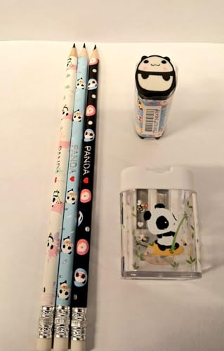 Kit Tilibra Panda - Lápis, borracha, Apontador
