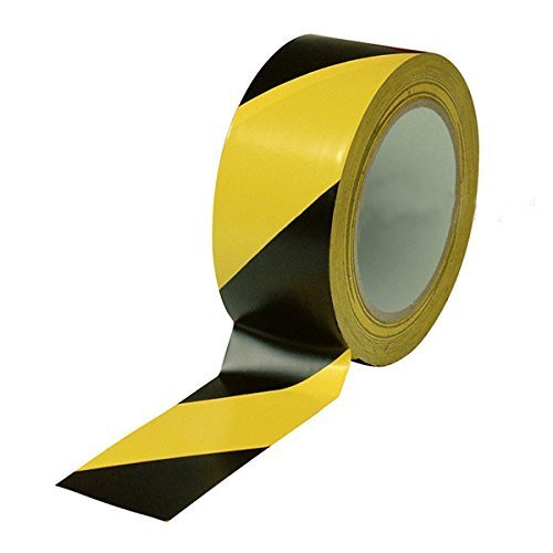 Buy MARKQ Hazard Warning Tape, 2" x 20 yards Black and Yellow Adhesive