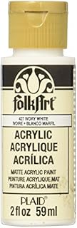 Plaid:Craft Acrylic Paint, Ivory, 59.1 ml (Pack of 1)