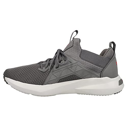 PUMA PUMA Men's Softride Enzo Next Sneaker,Grey Red,9, Puma Castlerock -High Risk Red