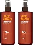 Piz Buin Tan and Protect Tan Accelerating Oil Spray SPF 15, 150 ml (Pack of 2)