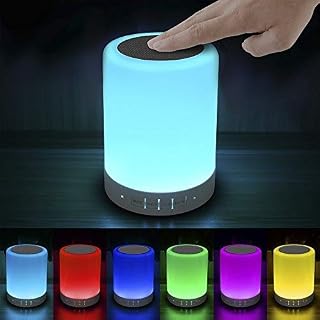 Elecstars Touch Bedside Lamp, Night Light with Bluetooth Speaker, Dimmable Table Lamp