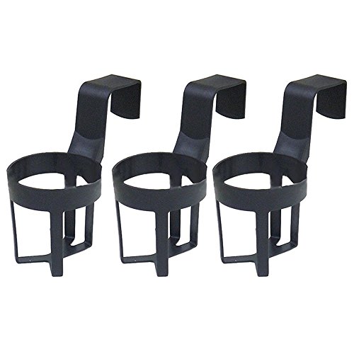 Portavasos para carro o camioneta x3 plástico negro miniatura 1