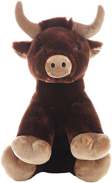 Burt The Bull - Juguete de peluche de 16 pulgadas, compañero de peluche majestuoso y suave para niños y coleccionistas, perfecto para acurrucarse,