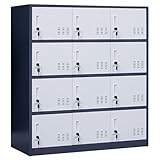 Design à 12 portes : cette armoire de rangement dispose de 12 portes individuelles, chacune équipée de verrous à clé sécurisés et d'une ventilation. Chaque porte peut être verrouillée pour éviter tout accès non autorisé, assurant que vos effets personnels sont en sécurité. Idéal pour l'organisation de la maison, le bureau ou les solutions de garage, cette armoire combine fonctionnalité et style, ce qui en fait un complément parfait à n'importe quel espace.