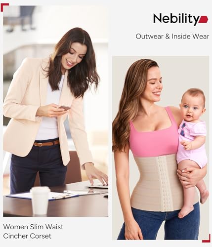 Image of Nebility Womens' Waist Trainer Tummy Control Waist Cincher Slim Body Shaper