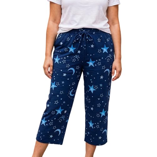 Pantalon confortable sans effort pour femme imprimé chic et coupe ample fluide