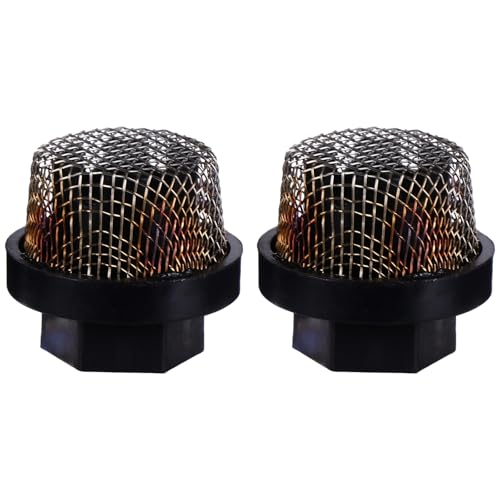 IMIKEYA Filtres D'entrée Robuste et Léger Lot de 2 en Acier Noir Maille Fine pour Pulvérisateur sans Air pour Usage Professionnel