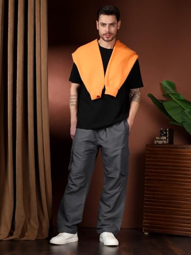 Image of KOTTY Men's Urban Style Relaxed Cargo Pants with Stylish Pockets and All-Day Comfort