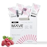 Move Decaf Formula Caffeine Free Pre Workout Powder Sachets Non Stim Pre Workout with L-Theanine Energy Focus & Performance Support Sugar Free Raspberry Sherbet 15 Sachets (Raspberry Sherbet)