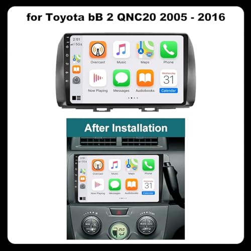 Radio Coche con Bluetooth y Mirror Link para Toyota BB 2 2