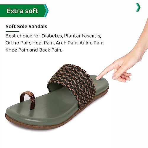 Image of ORTHO JOY Fancy doctor slippers | Soft chappal for women | Casual flat sandals