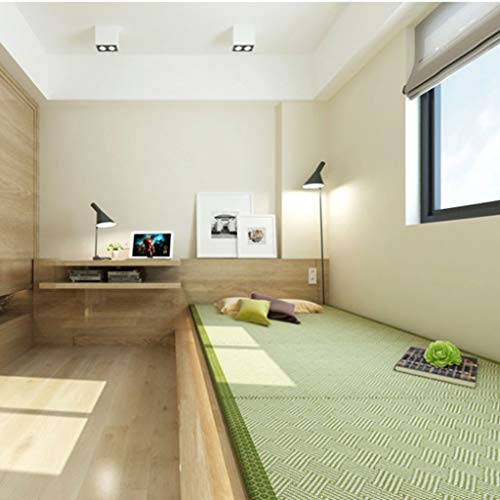 Japanese Traditional Futon Mattress Rattan Tatami Mat Folds Easily Firm And Comfortable，Double-sided Folding Floor Mat, Summer Sleeping Mat Moisture-proof Hard Pad (Size : 90 * 200cm)