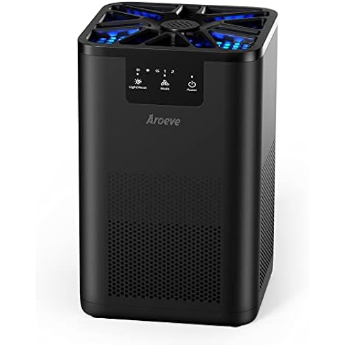 AROEVE Air Purifiers for Bedroom with Aromatherapy Function-MK06A(Black)