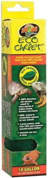 Zoo Med Eco Carpet Turtle Turf 10 Gallon Tanks (20" Long x 10" Wide) - Pack of 6