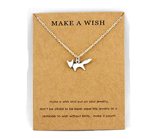 Preisvergleich Produktbild Fuchs Halskette Anhänger Charm Schmuck Geschenk für Freund Schwester Lehrer Tierliebhaber Geschenk