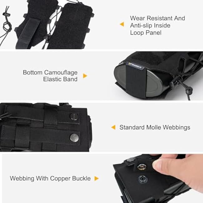 IDOGEAR Tactical Water Bottle Pouch Military Adjustable Straps Kettle Carrier Holder for Outdoor Sports 500D Nylon