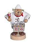 KWO Ice Cream Seller German Wood Christmas Incense Smoker Made Germany 7.9 Inch