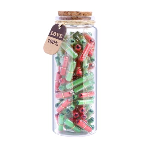Tintnut Christmas gifts for boyfriend Birthday Cute Capsule Letter Massage in Bottles Small Card Notes Long Distance Relationship gifts Love Letters Pills Sweet Meaningful Tiny Presents for Gf