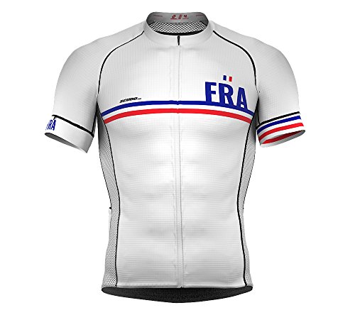 France White Code Short Sleeve Cycling PRO Jersey for Men - Size X-Large