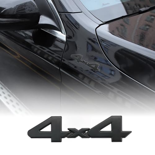 Image of 2Pcs 4x4 Emblems 3D Decal Sticker Nameplate Badge Replatement for Grand Cherokee Wrangler Compass Ram 1500 2500 3500 (Black)