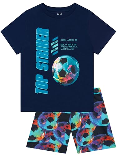 Harry Bear Pyjama Foot Enfant Garçon, Pyjama Garçon Été Manches Courtes, Pyjama Enfant Sportif 9-10 Ans