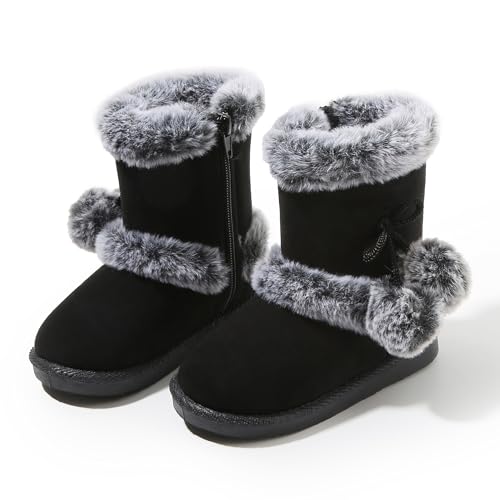 Image of Femizee Girls Boys Warm Winter Boots Kids Outdoor Snow Boots(Toddler /Little Kid)