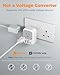 US to UK Plug Adapter 3 Pack, TESSAN Type G Adapter for Travel with 4 Outlets 3 USB Charger(1 USB C), Ireland Power Adaptor for USA to England London Scotland Dubai Singapore Hong Kong Qatar
